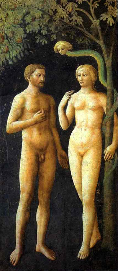 Masolino, Temptation of Adam and Eve, 1425