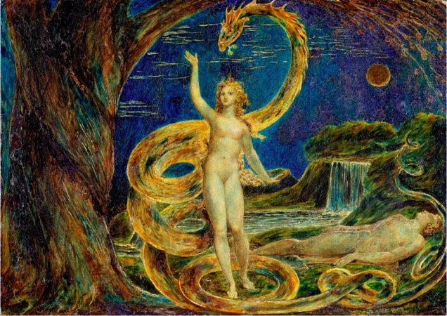 William Blake, Eve Tempted by the Serpent, c.1800